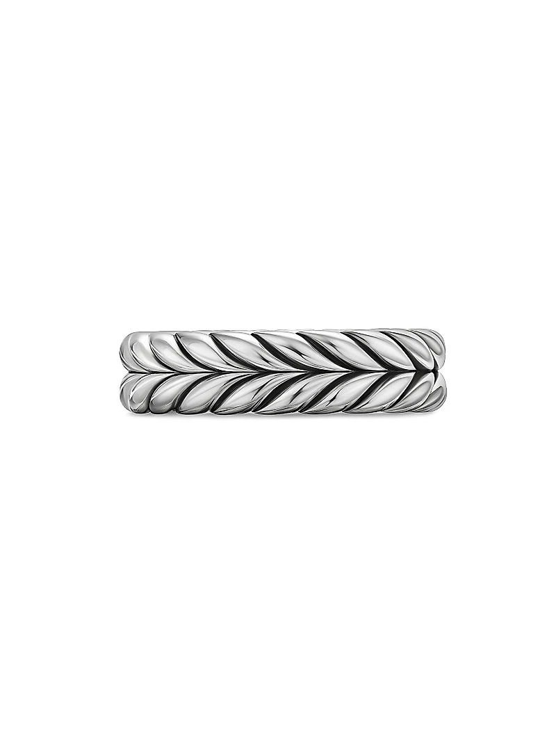 Chevron Band Ring Sterling Silver
