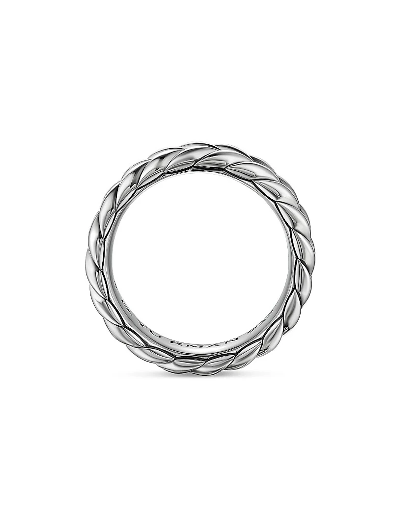 Chevron Band Ring Sterling Silver