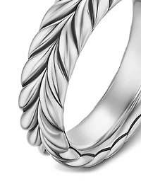 Chevron Band Ring Sterling Silver