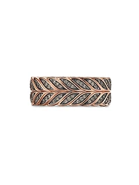 Chevron Pave Band Ring 18K Rose Gold