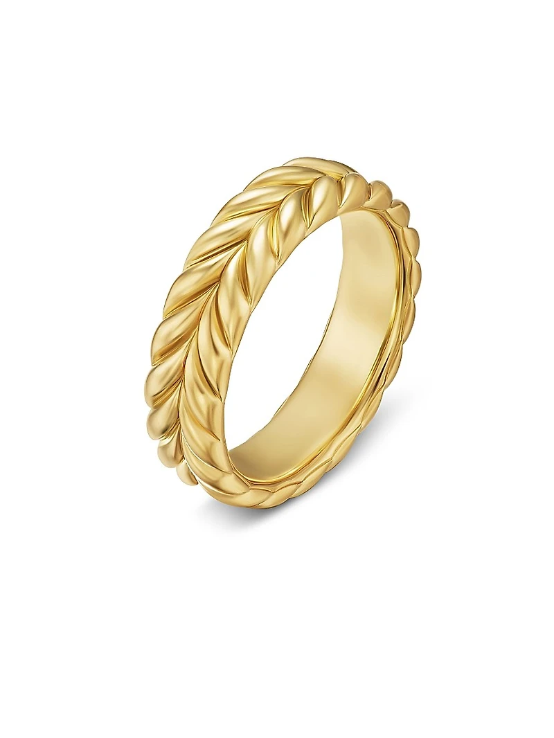 Chevron Band Ring 18K Yellow Gold
