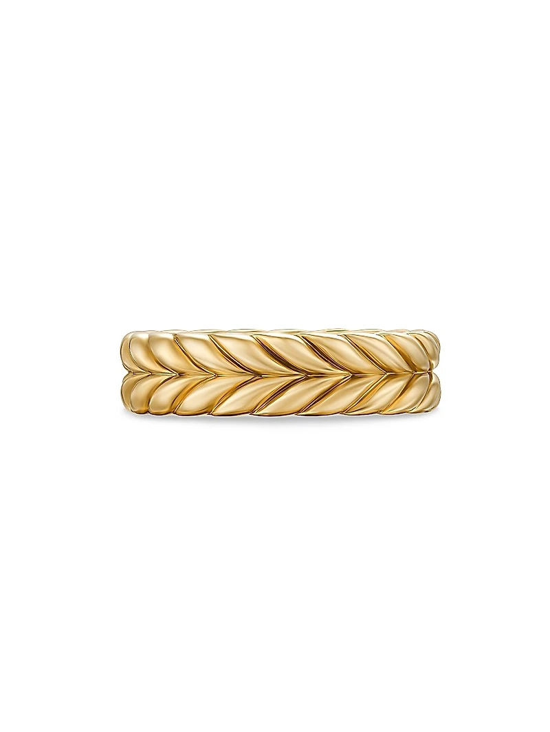 Chevron Band Ring 18K Yellow Gold