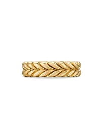 Chevron Band Ring 18K Yellow Gold