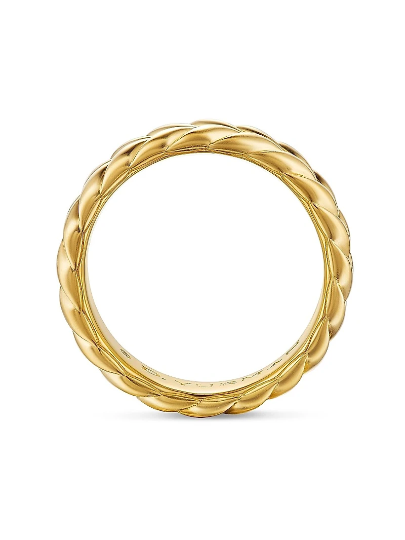 Chevron Band Ring 18K Yellow Gold