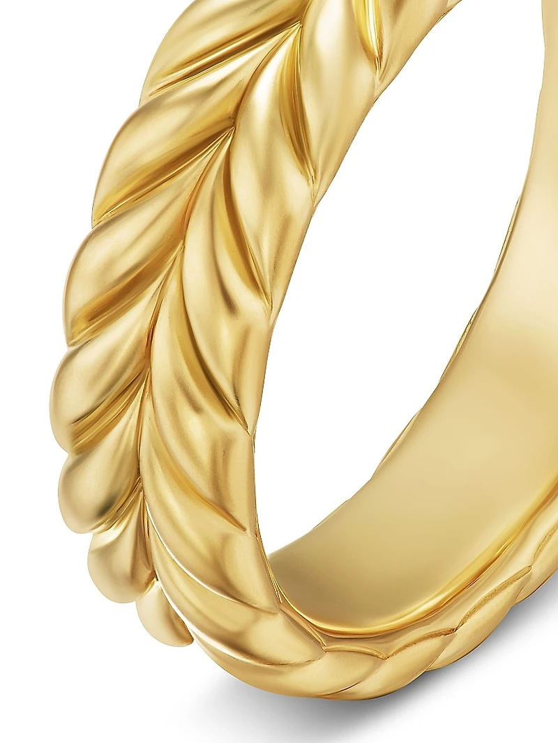 Chevron Band Ring 18K Yellow Gold