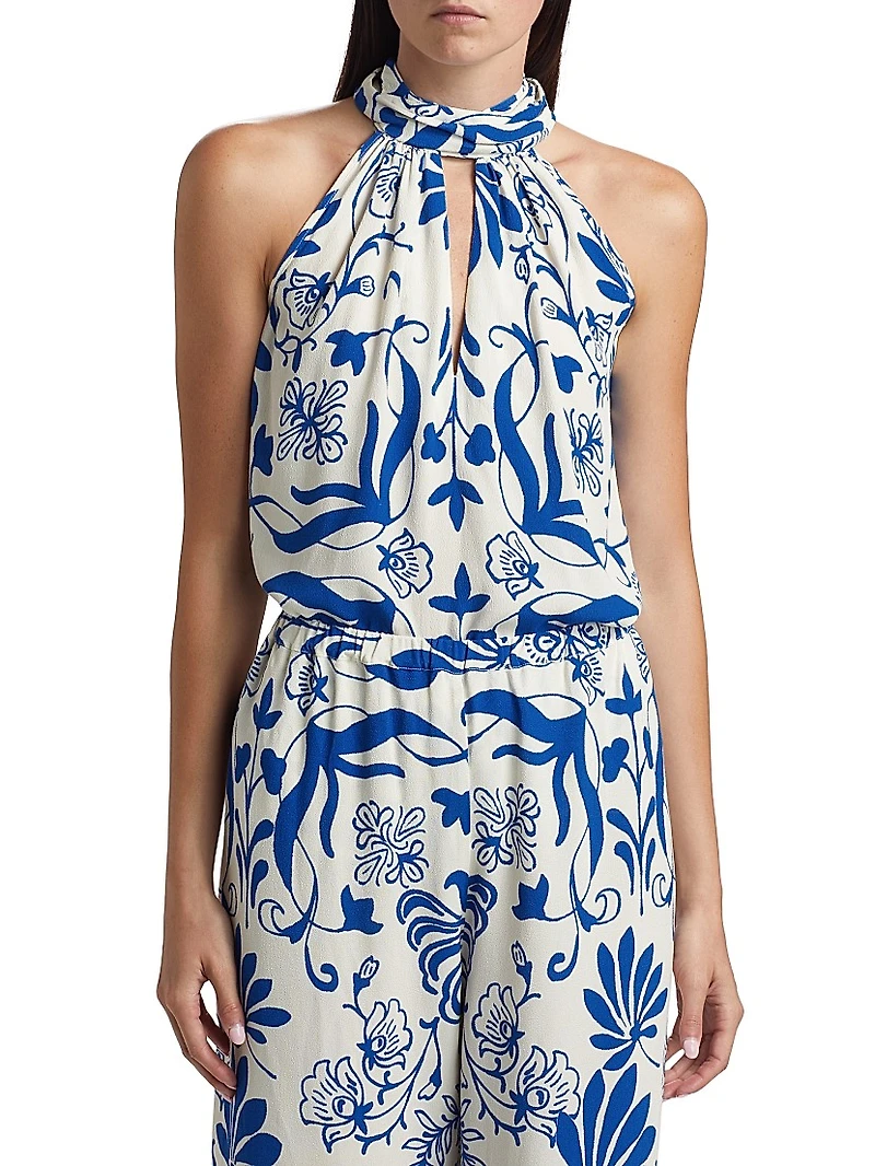 Yvette Floral Halter Top