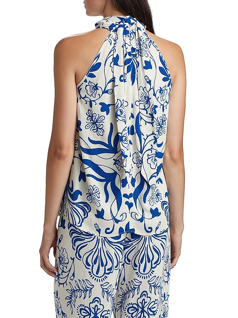Yvette Floral Halter Top