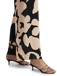 Devon Floral Silk Wide-Leg Pants