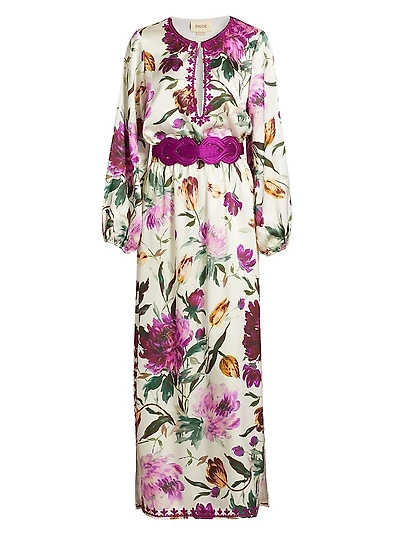 Emani Floral Belted Maxi Dress