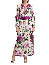 Emani Floral Belted Maxi Dress