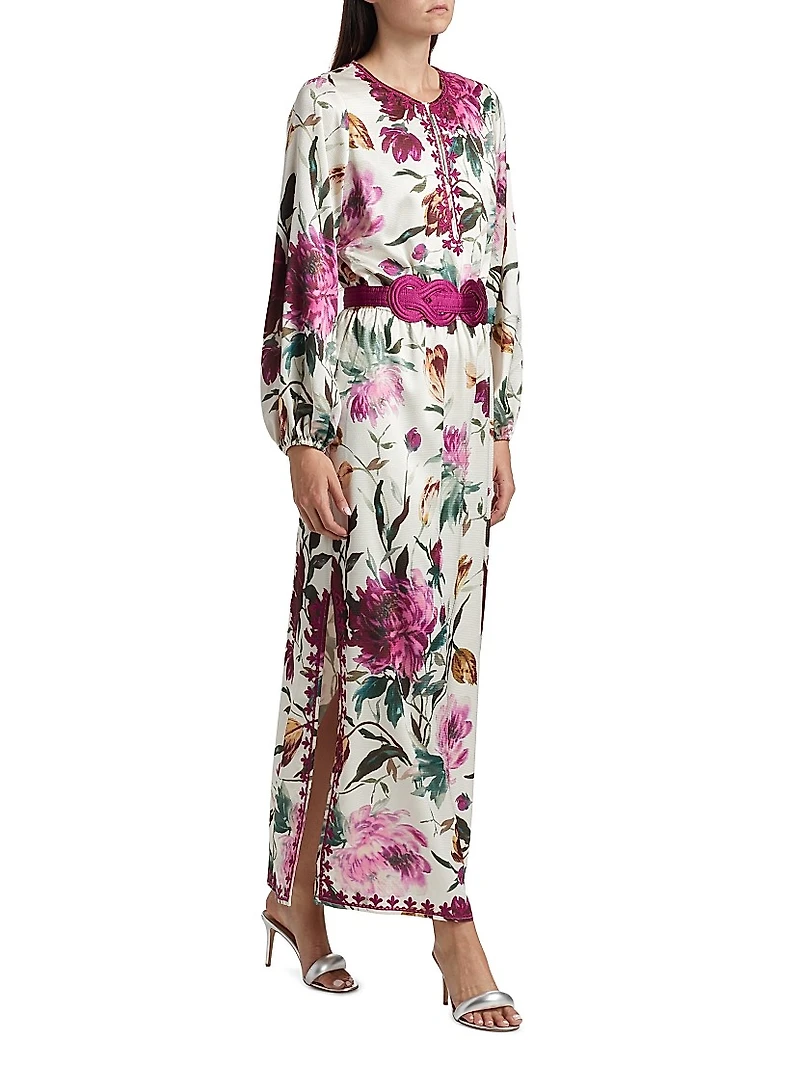 Emani Floral Belted Maxi Dress