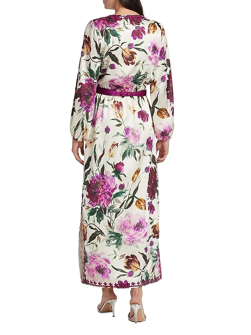Emani Floral Belted Maxi Dress