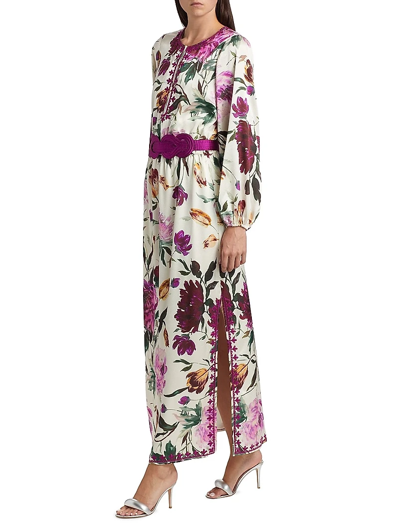 Emani Floral Belted Maxi Dress