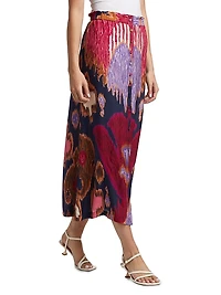 Bastien Printed Silk Midi Skirt