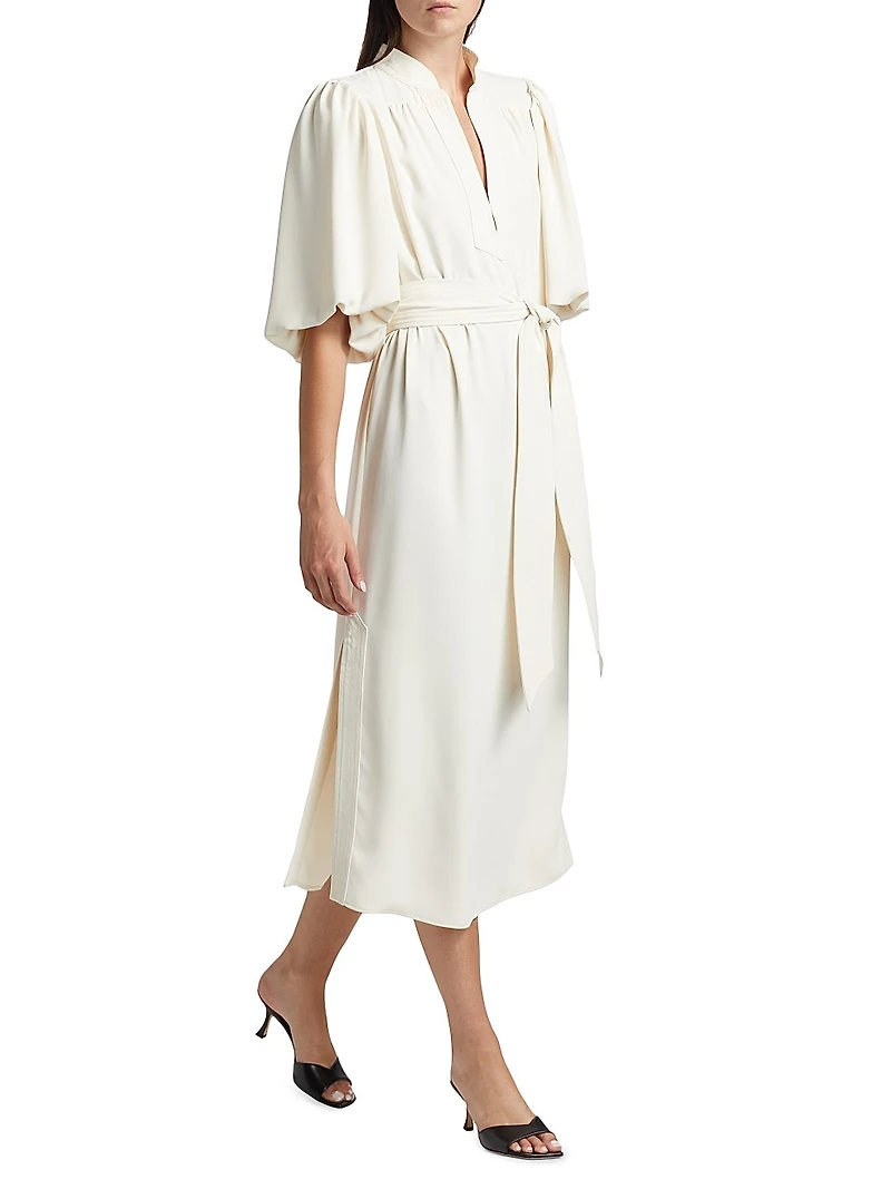 Dani Tie-Waist Midi-Dress