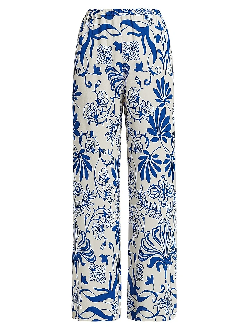 Devon Printed Wide-Leg Pants