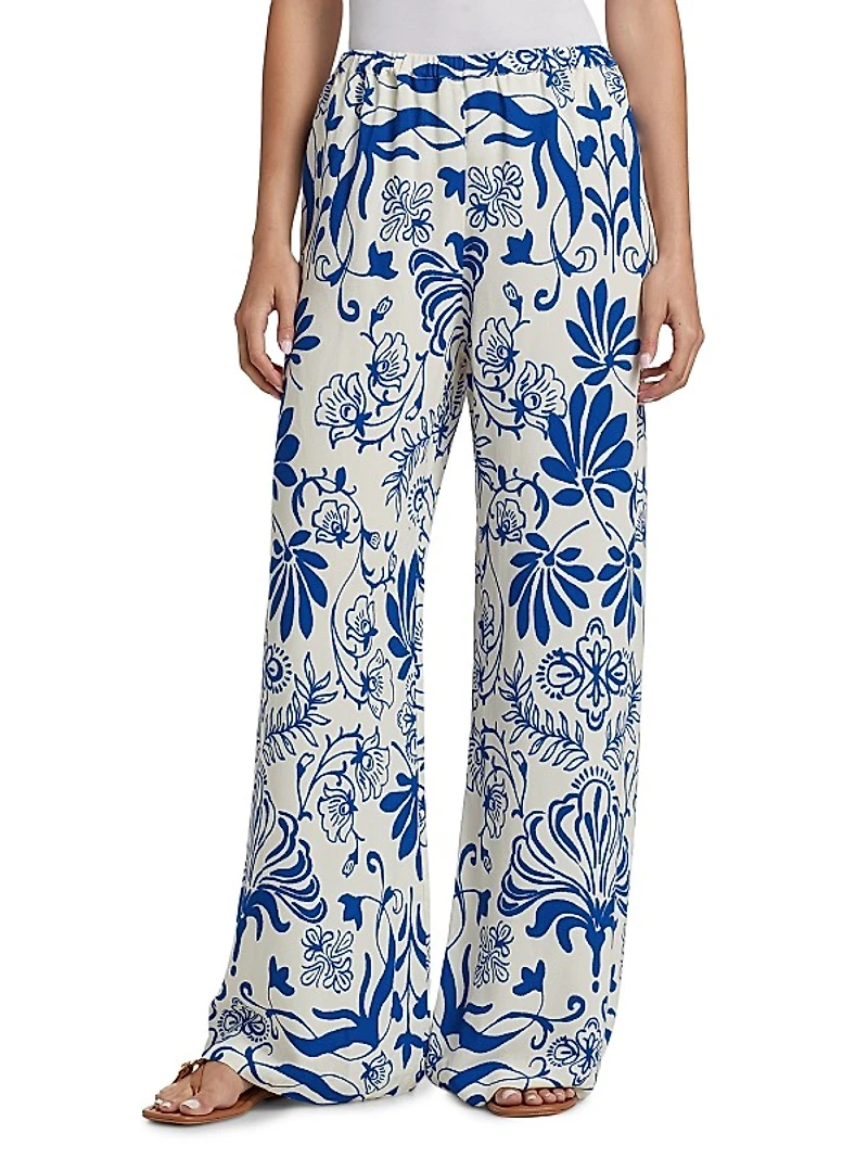 Devon Printed Wide-Leg Pants
