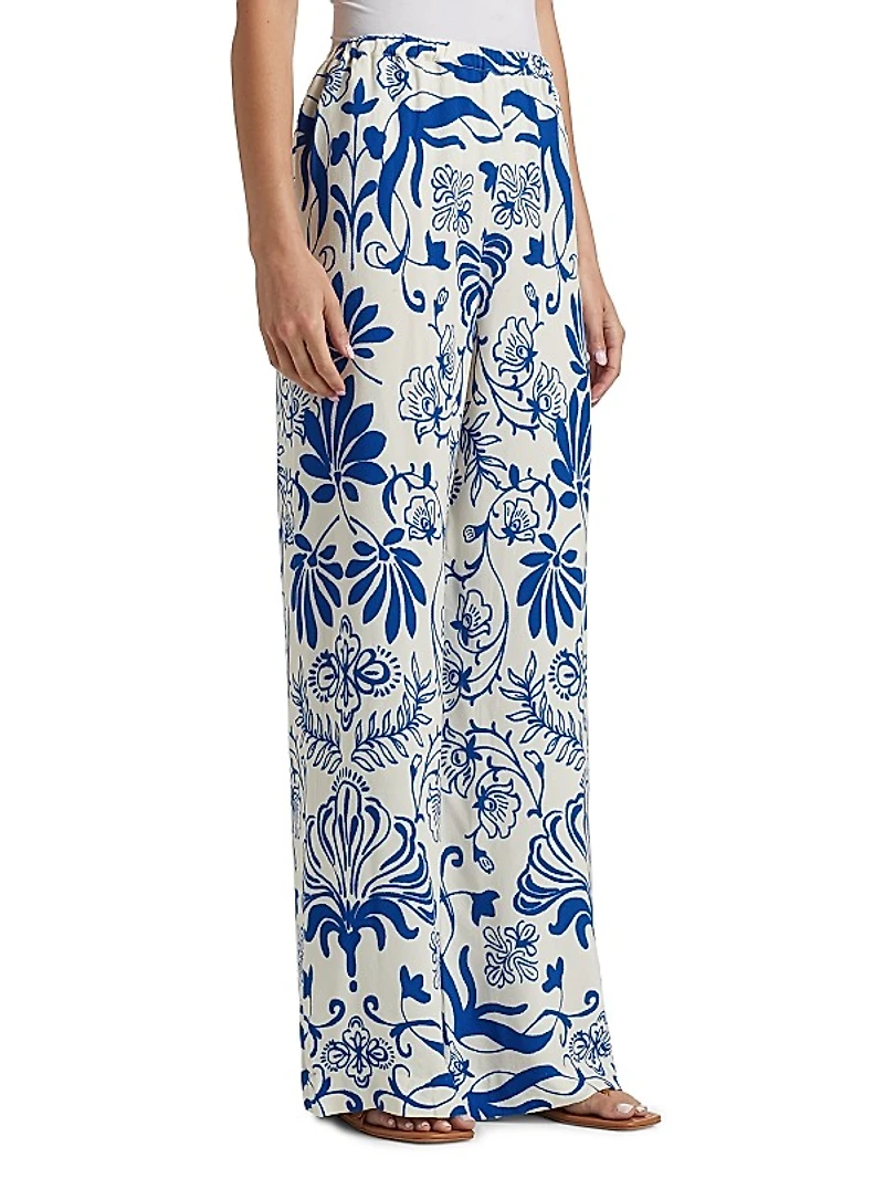 Devon Printed Wide-Leg Pants