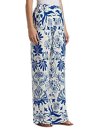 Devon Printed Wide-Leg Pants