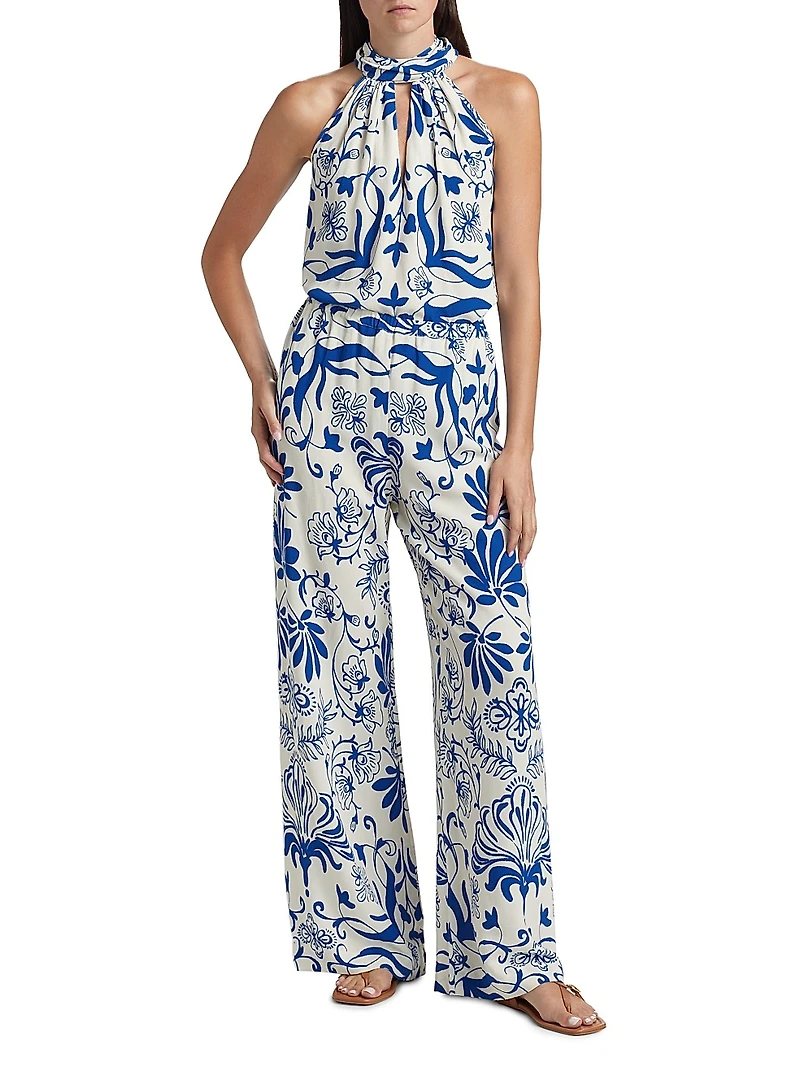 Devon Printed Wide-Leg Pants