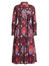 Bassa Printed Midi Shirtdress