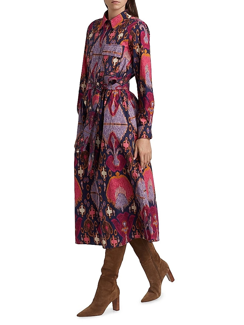 Bassa Printed Midi Shirtdress