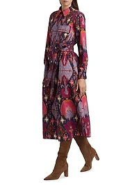 Bassa Printed Midi Shirtdress