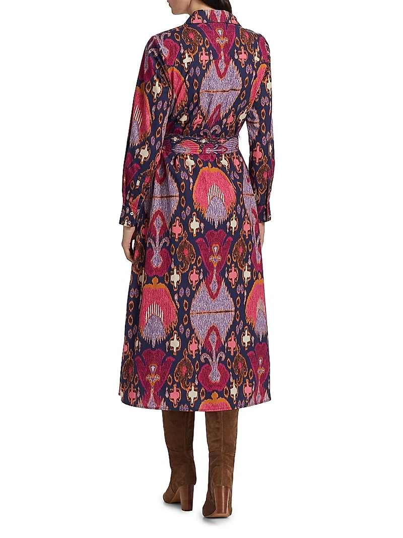 Bassa Printed Midi Shirtdress