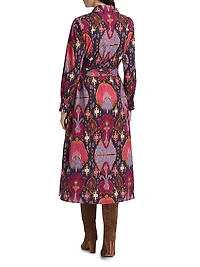 Bassa Printed Midi Shirtdress