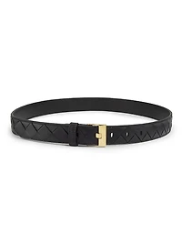 Watch Intrecciato Leather Belt
