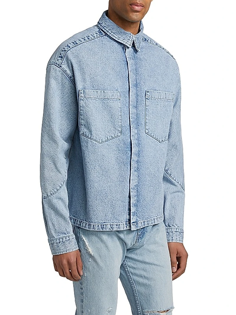 Light Denim Shirt Jacket