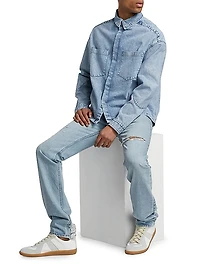 Light Denim Shirt Jacket