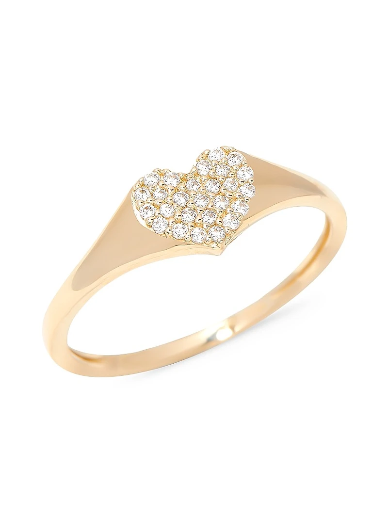 Valerie 14K Yellow Gold & 0.10 TCW Lab-Grown Diamond Ring