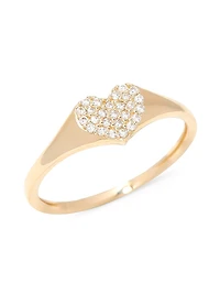 Valerie 14K Yellow Gold & 0.10 TCW Lab-Grown Diamond Ring