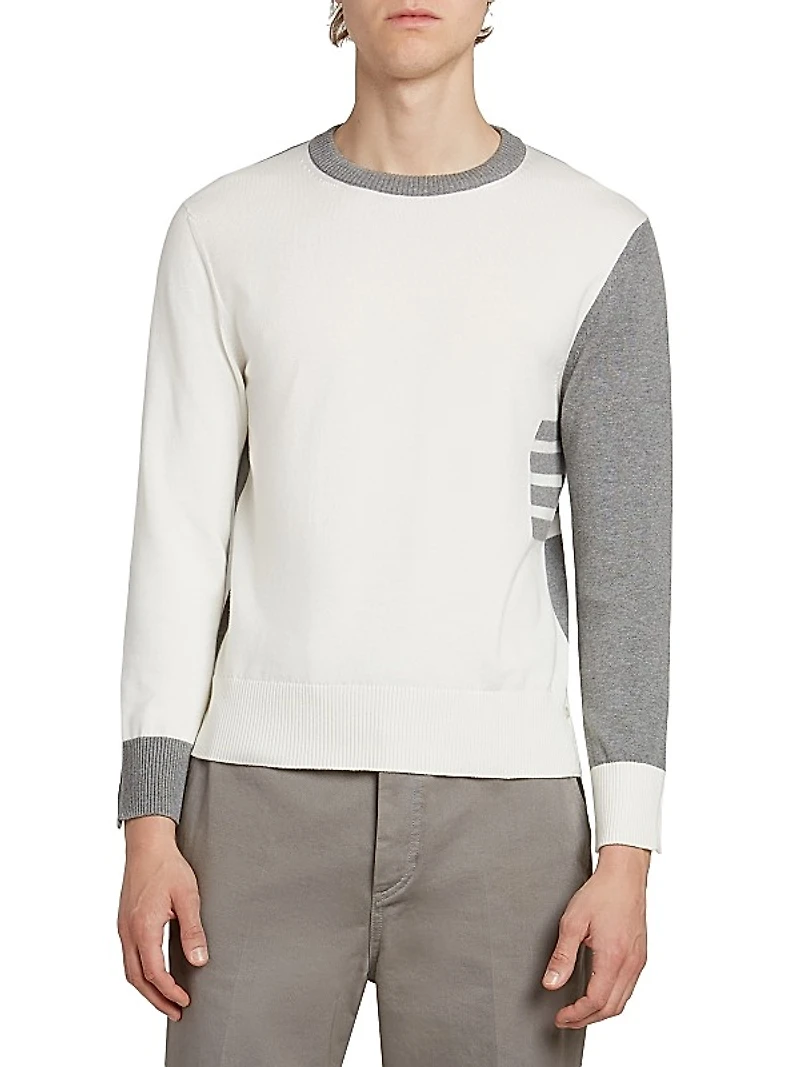 Cotton Jersey Colorblocked Sweatshirt