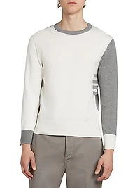 Cotton Jersey Colorblocked Sweatshirt