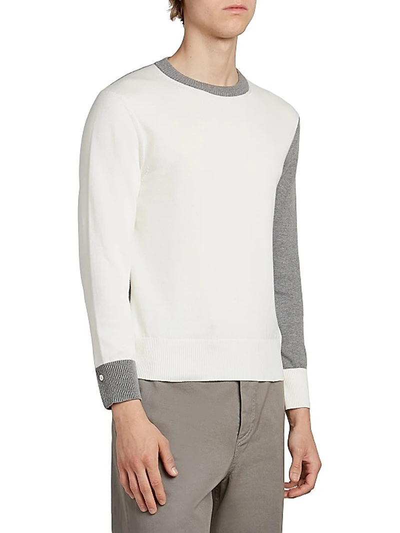 Cotton Jersey Colorblocked Sweatshirt
