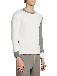 Cotton Jersey Colorblocked Sweatshirt