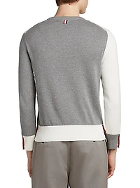 Cotton Jersey Colorblocked Sweatshirt