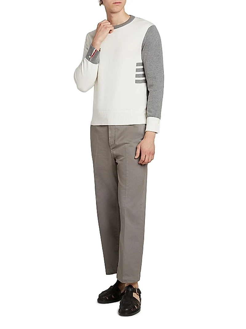 Cotton Jersey Colorblocked Sweatshirt