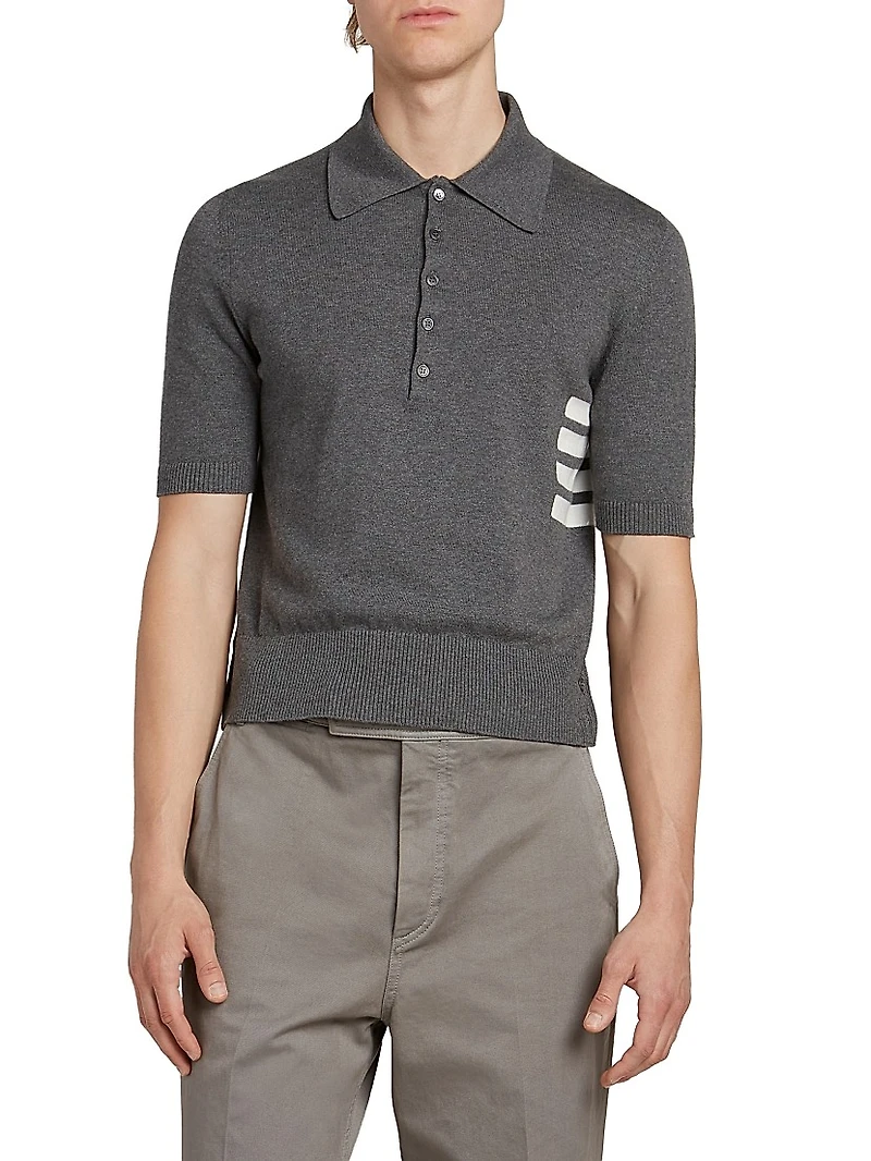 Striped Cotton Polo Shirt