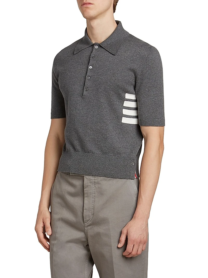 Striped Cotton Polo Shirt