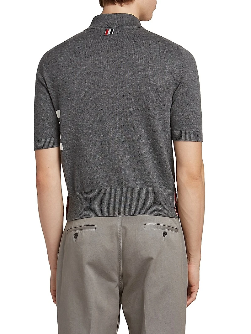 Striped Cotton Polo Shirt