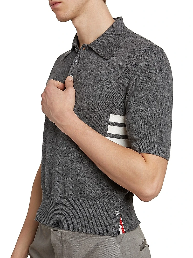 Striped Cotton Polo Shirt