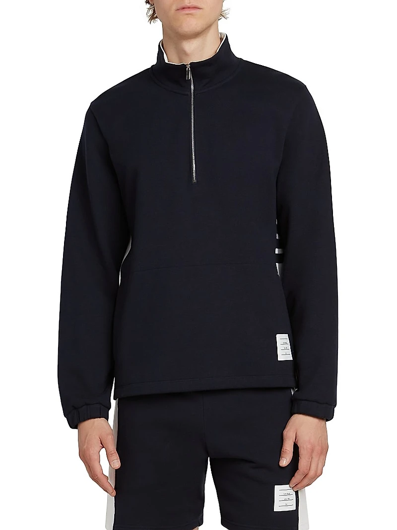 Engineered 4 Bar Classic Loopback Jersey Half-Zip Sweatshirt