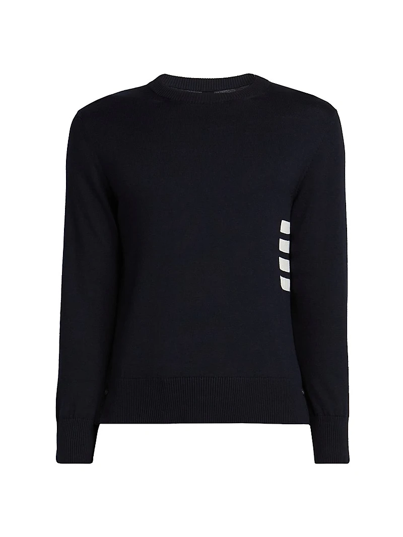 Striped Cotton Jersey Crewneck Sweatshirt