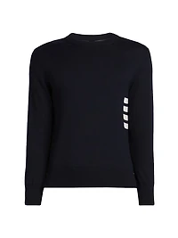 Striped Cotton Jersey Crewneck Sweatshirt