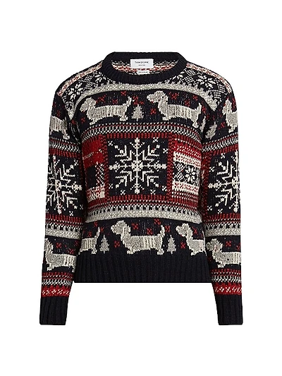 Holiday Hector Fair Isle Jacquard Wool-Mohair Sweater