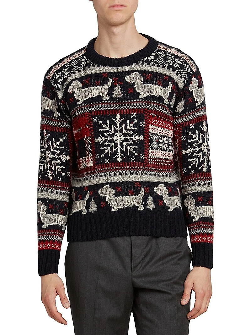 Holiday Hector Fair Isle Jacquard Wool-Mohair Sweater