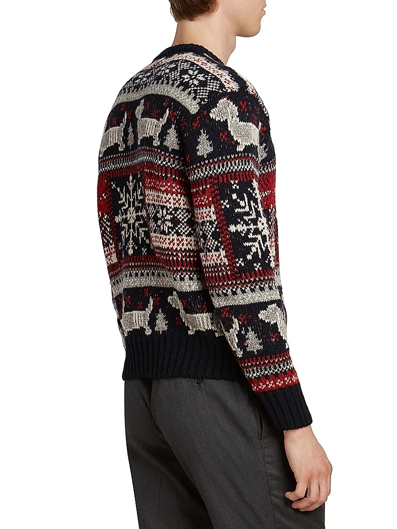 Holiday Hector Fair Isle Jacquard Wool-Mohair Sweater